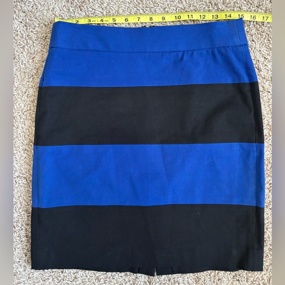 Banana Republic Blue and Black Pencil Skirt
